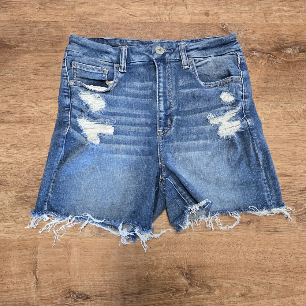 American Eagle Outfitters Jean Shorts Next Level Stretch Curvy Hi-rise Shortie 8